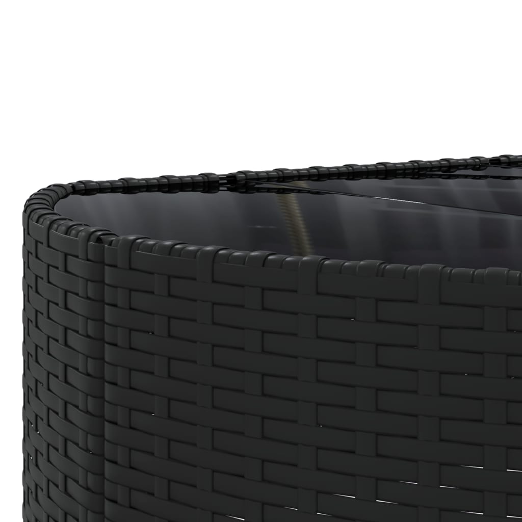 5-delige Loungeset met kussens poly rattan zwart is nu te koop bij PeponiXL, paradijselijk wonen!