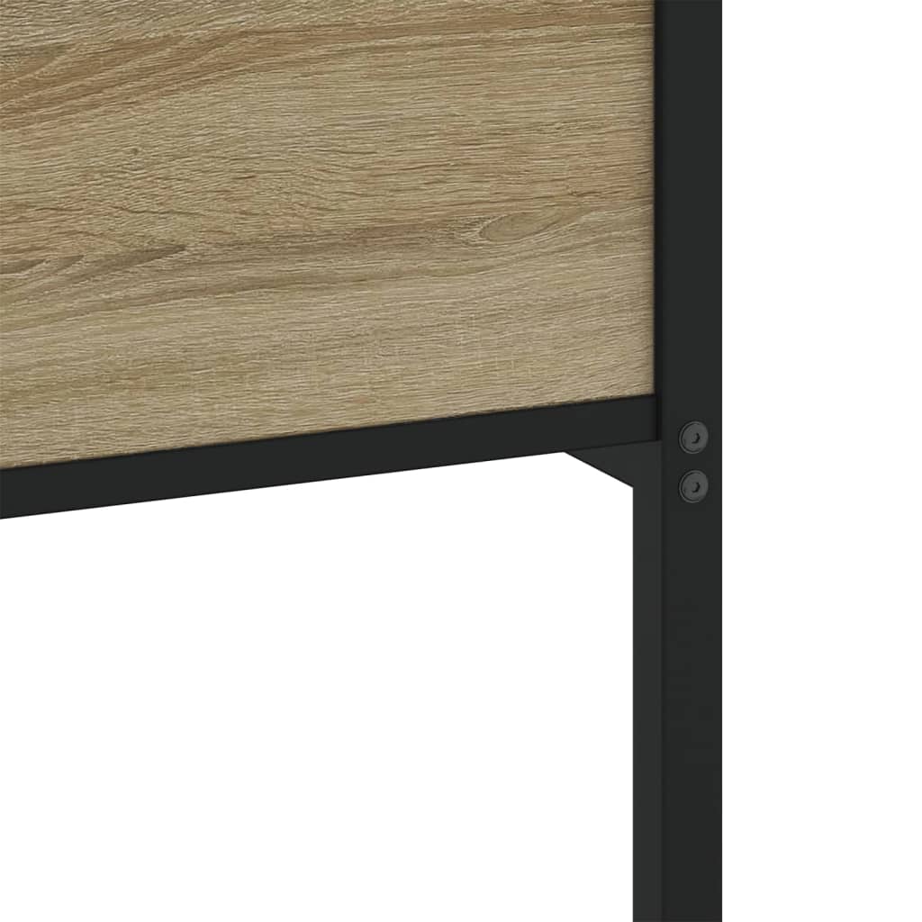 Bedframe zonder matras metaal sonoma eikenkleur 200x200 cm is nu te koop bij PeponiXL, paradijselijk wonen!