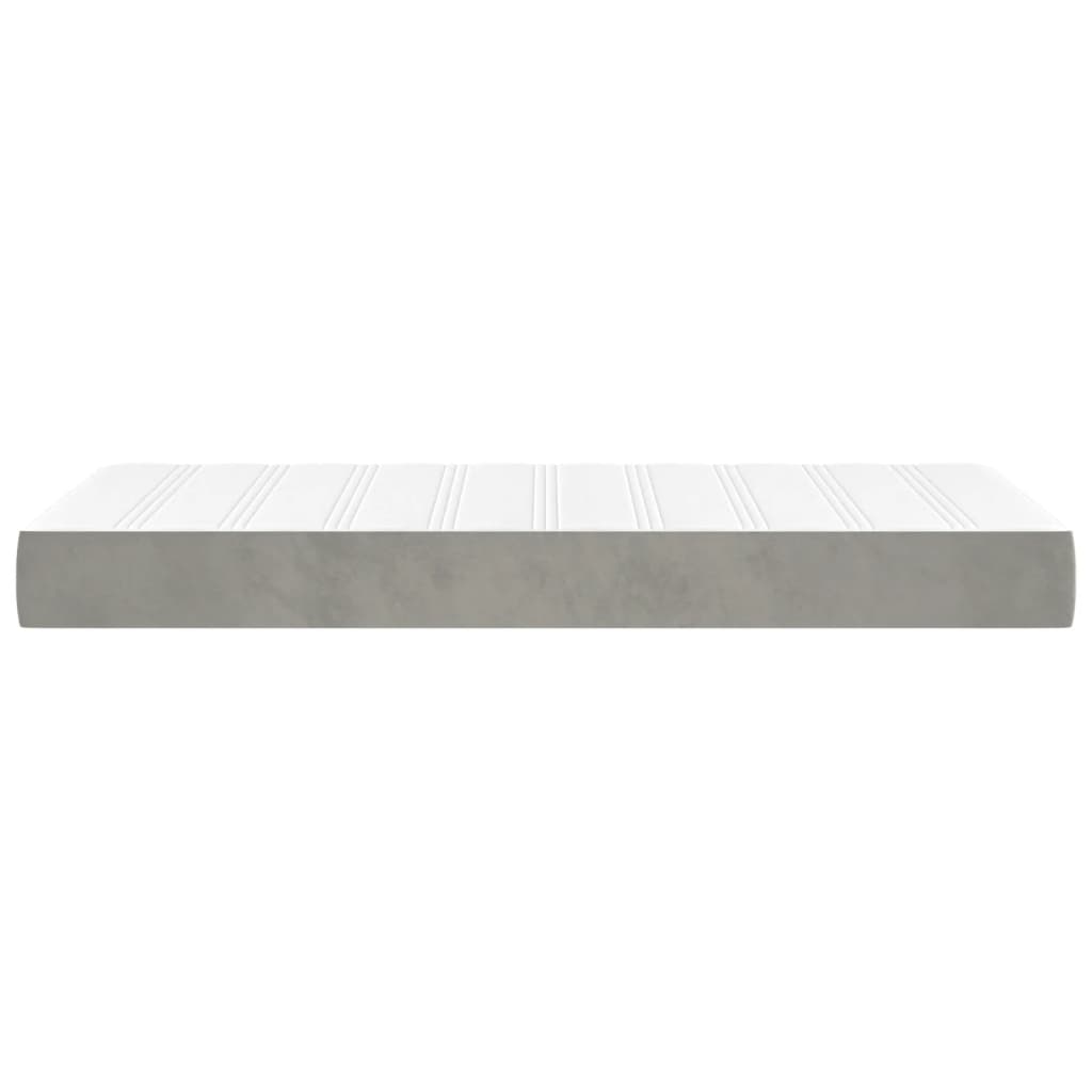 Pocketveringmatras voor kinderen medium 80x160 cm fluweel lichtgrijs is nu te koop bij PeponiXL, paradijselijk wonen!