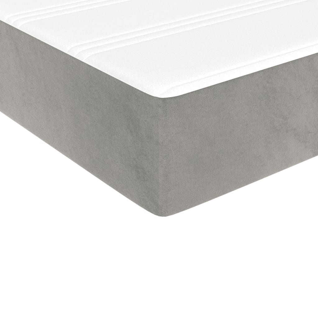Pocketveringmatras voor kinderen medium 80x160 cm fluweel lichtgrijs is nu te koop bij PeponiXL, paradijselijk wonen!