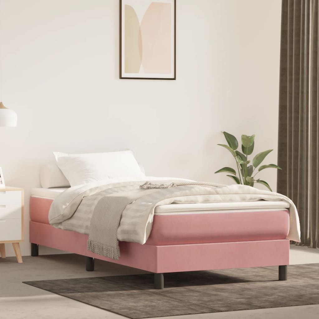 Pocketveringmatras voor kinderen medium 80x160 cm fluweel roze is nu te koop bij PeponiXL, paradijselijk wonen!