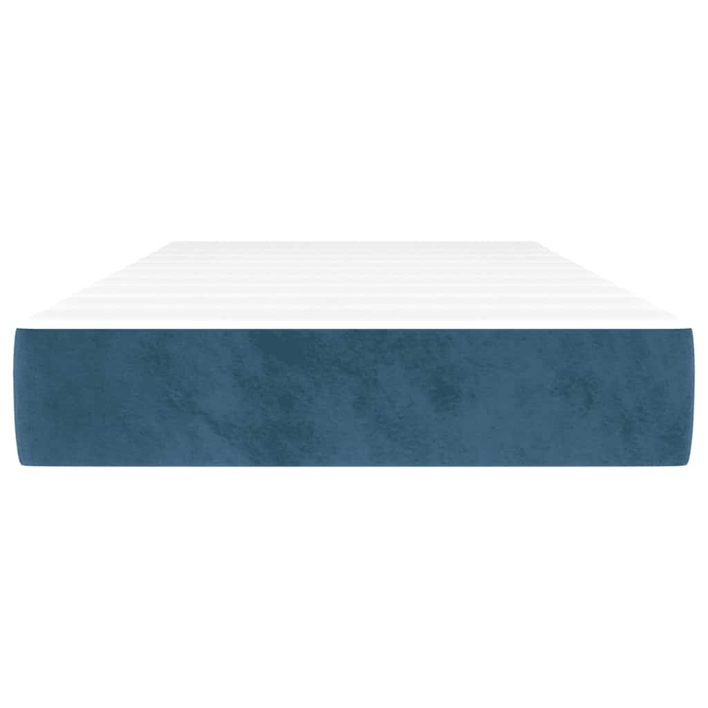 Pocketveringmatras medium 80x210x20 cm fluweel donkerblauw is nu te koop bij PeponiXL, paradijselijk wonen!