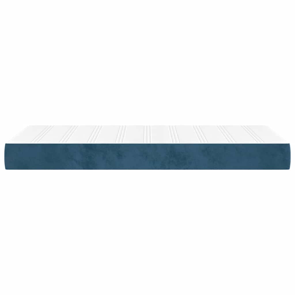 Pocketveringmatras medium 80x210x20 cm fluweel donkerblauw is nu te koop bij PeponiXL, paradijselijk wonen!