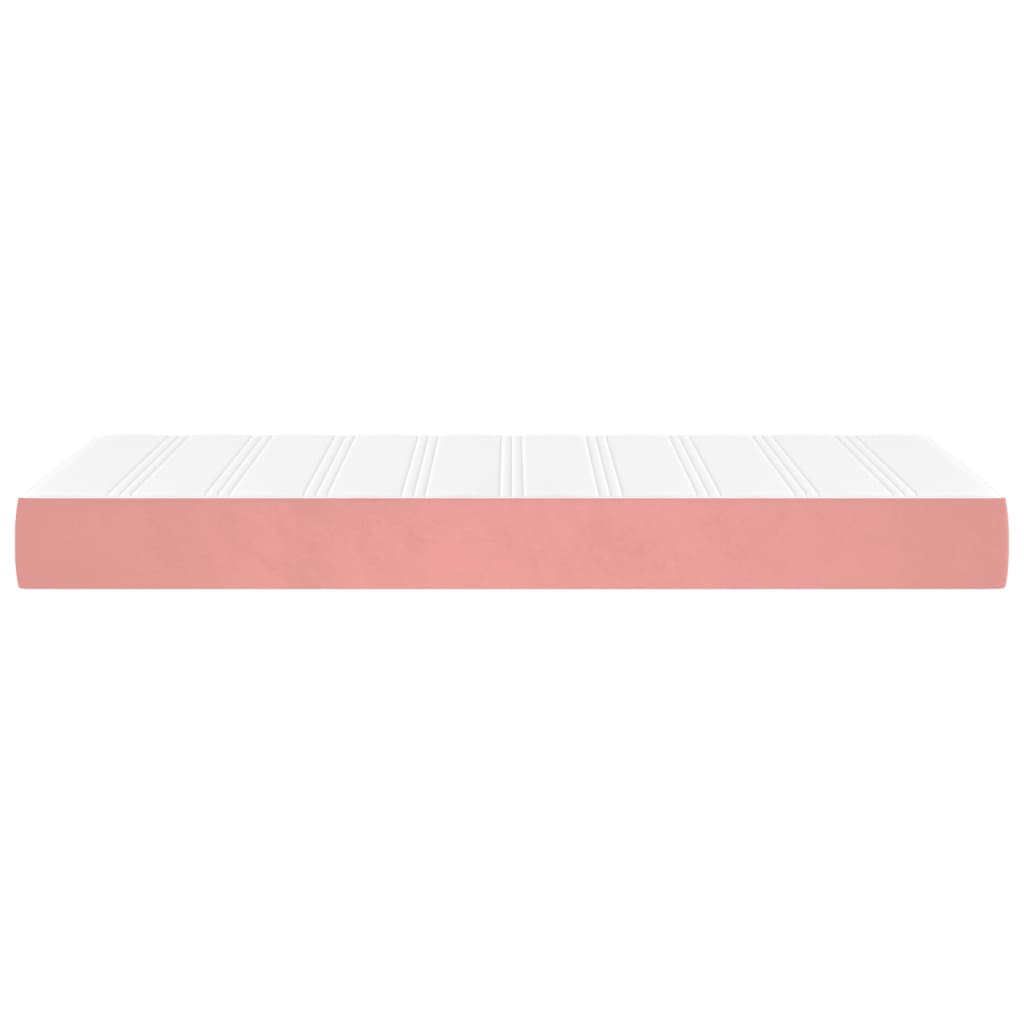 Pocketveringmatras medium 80x210x20 cm fluweel roze is nu te koop bij PeponiXL, paradijselijk wonen!