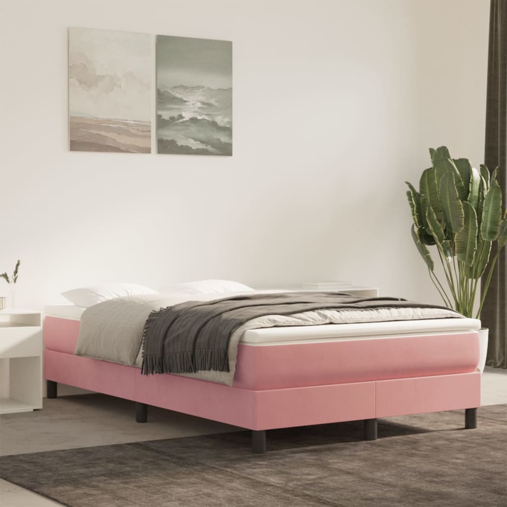 Pocketveringmatras 120x210x20 cm fluweel roze is nu te koop bij PeponiXL, paradijselijk wonen!