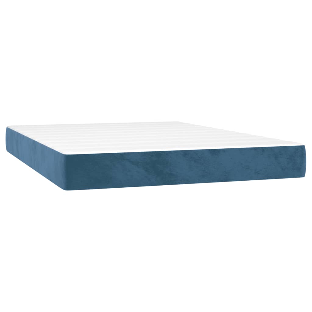 Pocketveringmatras medium 140x220x20 cm fluweel donkerblauw is nu te koop bij PeponiXL, paradijselijk wonen!