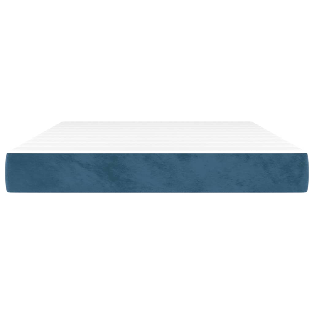 Pocketveringmatras medium 140x220x20 cm fluweel donkerblauw is nu te koop bij PeponiXL, paradijselijk wonen!