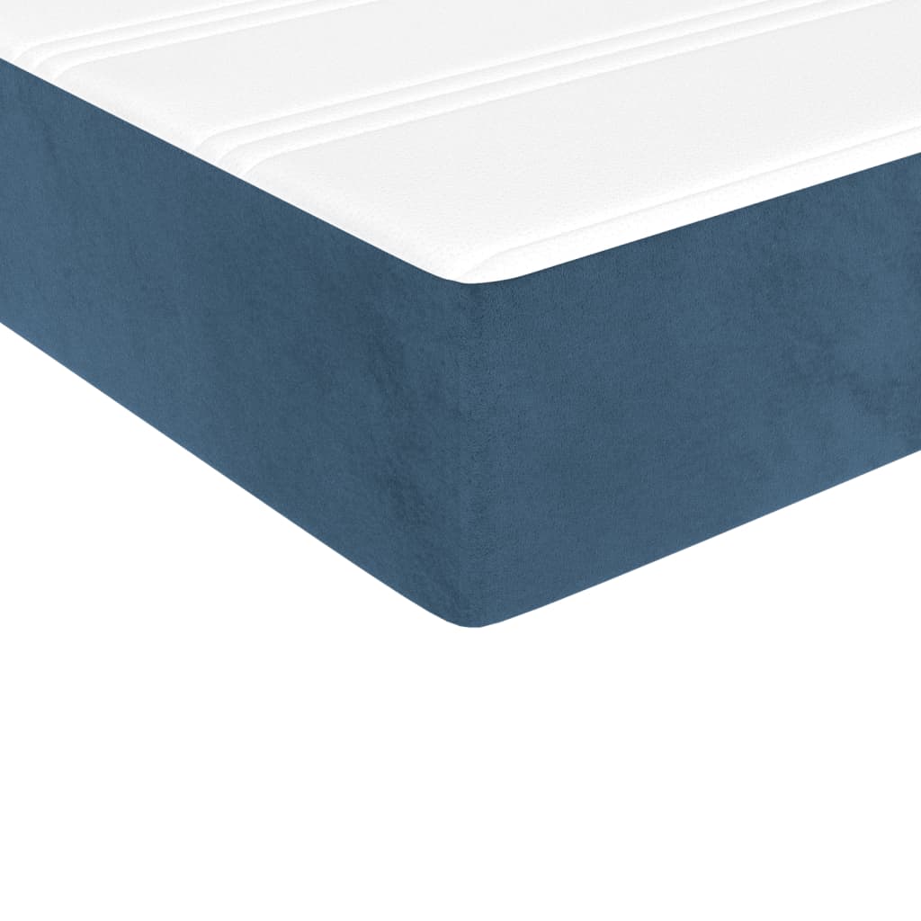 Pocketveringmatras medium 140x220x20 cm fluweel donkerblauw is nu te koop bij PeponiXL, paradijselijk wonen!