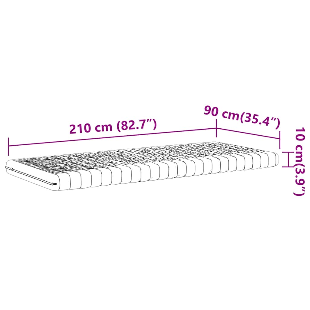 Schuimmatras 7 zones hardheid 20 ILD 90x210 cm wit is nu te koop bij PeponiXL, paradijselijk wonen!
