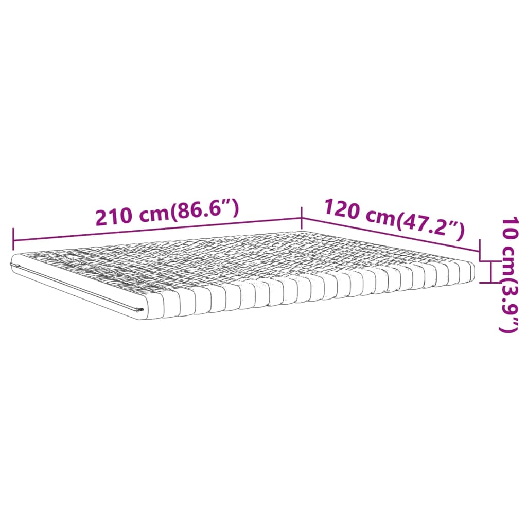 Schuimmatras 7 zones hardheid 20 ILD 120x210 cm wit is nu te koop bij PeponiXL, paradijselijk wonen!