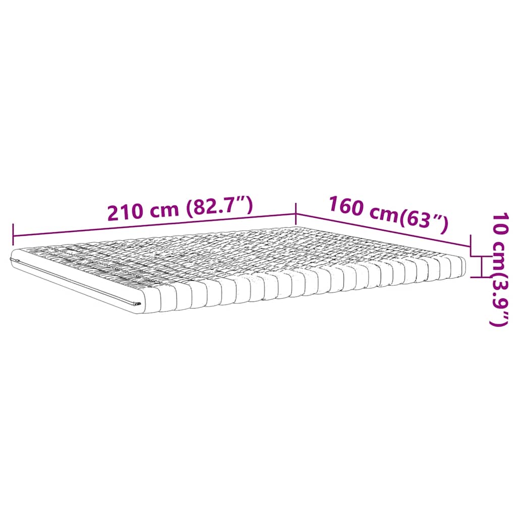 Schuimmatras 7 zones hardheid 20 ILD 160x210 cm wit is nu te koop bij PeponiXL, paradijselijk wonen!