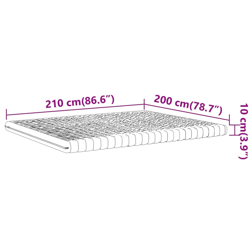 Schuimmatras 7 zones hardheid 20 ILD 200x210 cm wit is nu te koop bij PeponiXL, paradijselijk wonen!