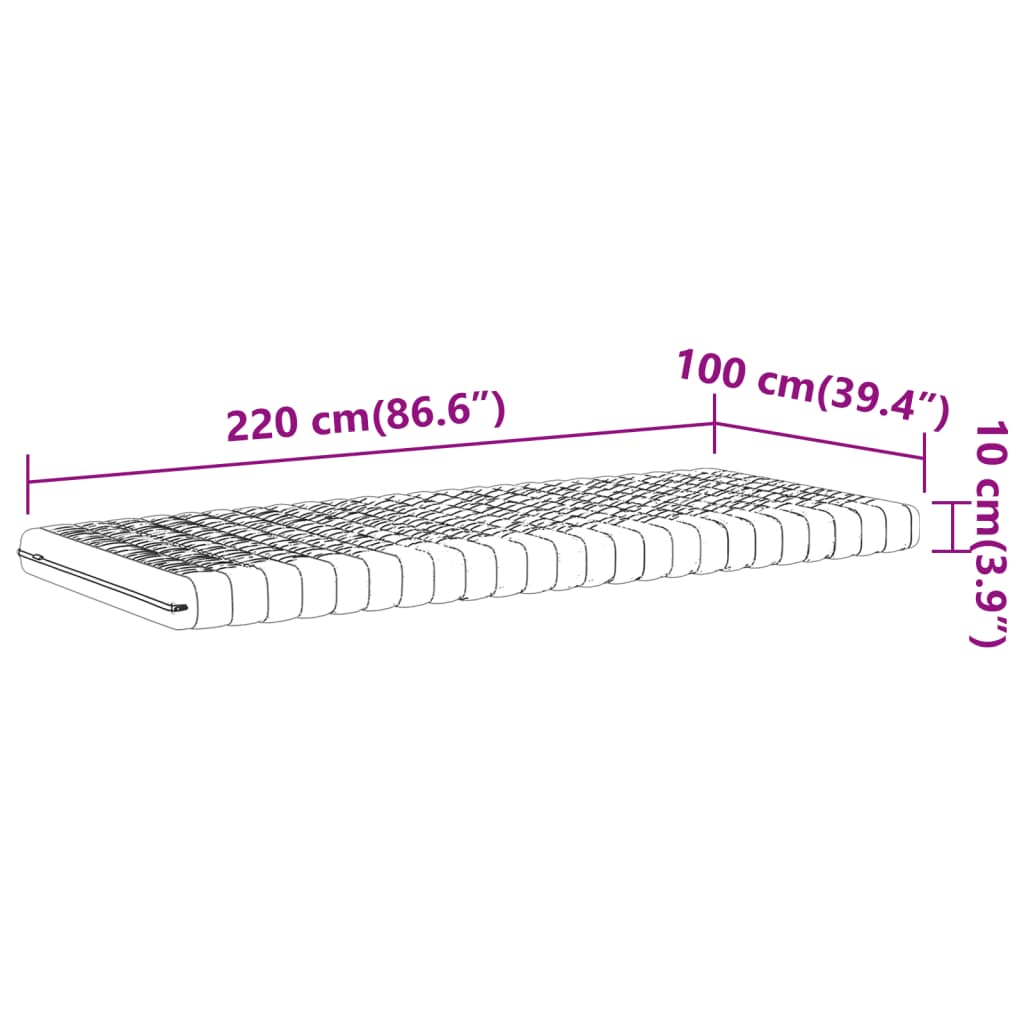 Schuimmatras 7 zones hardheid 20 ILD 100x220 cm wit is nu te koop bij PeponiXL, paradijselijk wonen!