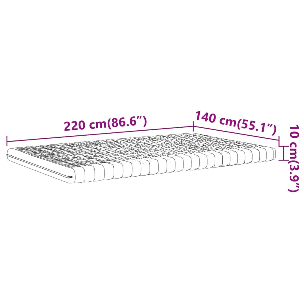 Schuimmatras 7 zones hardheid 20 ILD 140x220 cm wit is nu te koop bij PeponiXL, paradijselijk wonen!