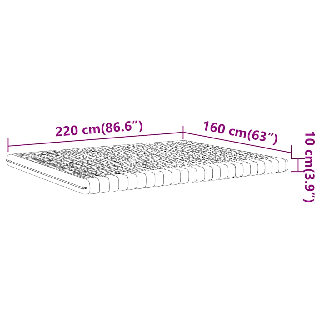 Schuimmatras 7 zones hardheid 20 ILD 160x220 cm wit is nu te koop bij PeponiXL, paradijselijk wonen!