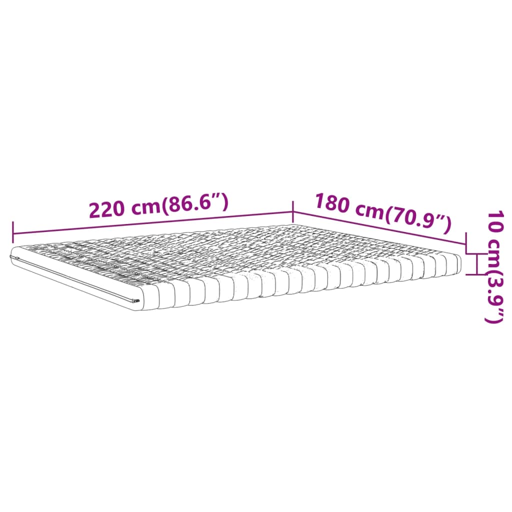 Schuimmatras 7 zones hardheid 20 ILD 180x220 cm wit is nu te koop bij PeponiXL, paradijselijk wonen!