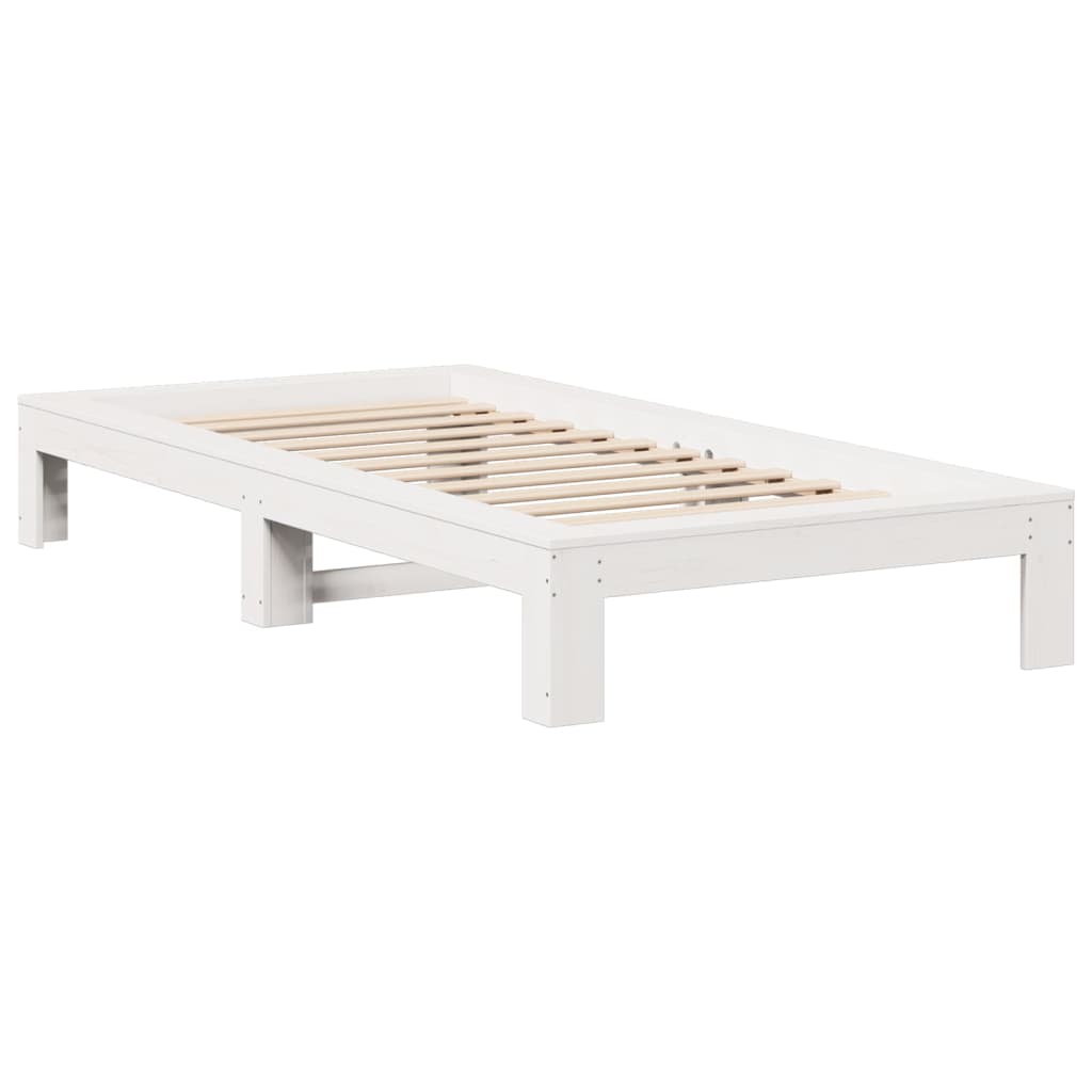 Bedframe zonder matras massief grenenhout wit 140x200 cm is nu te koop bij PeponiXL, paradijselijk wonen!