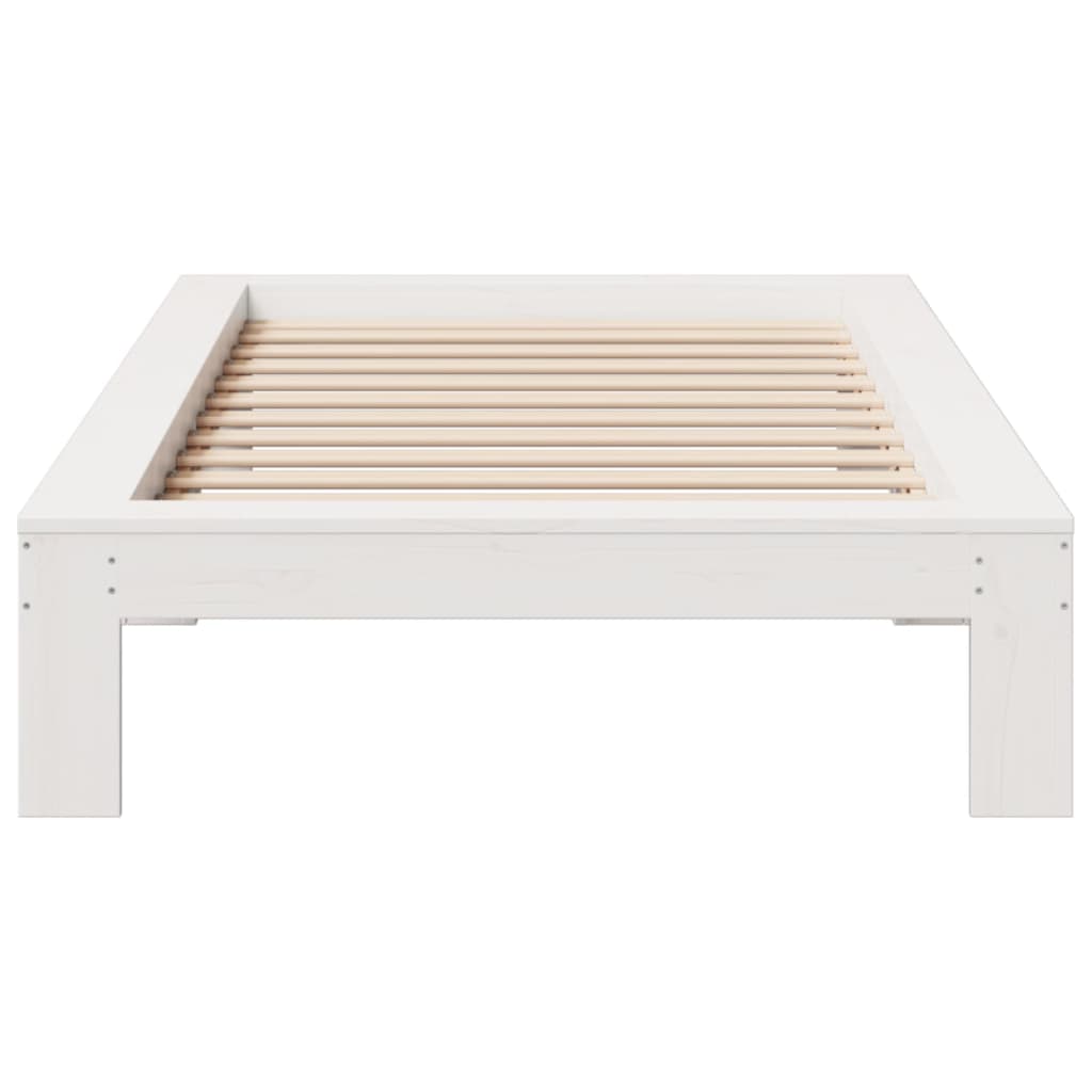 Bedframe zonder matras massief grenenhout wit 140x200 cm is nu te koop bij PeponiXL, paradijselijk wonen!