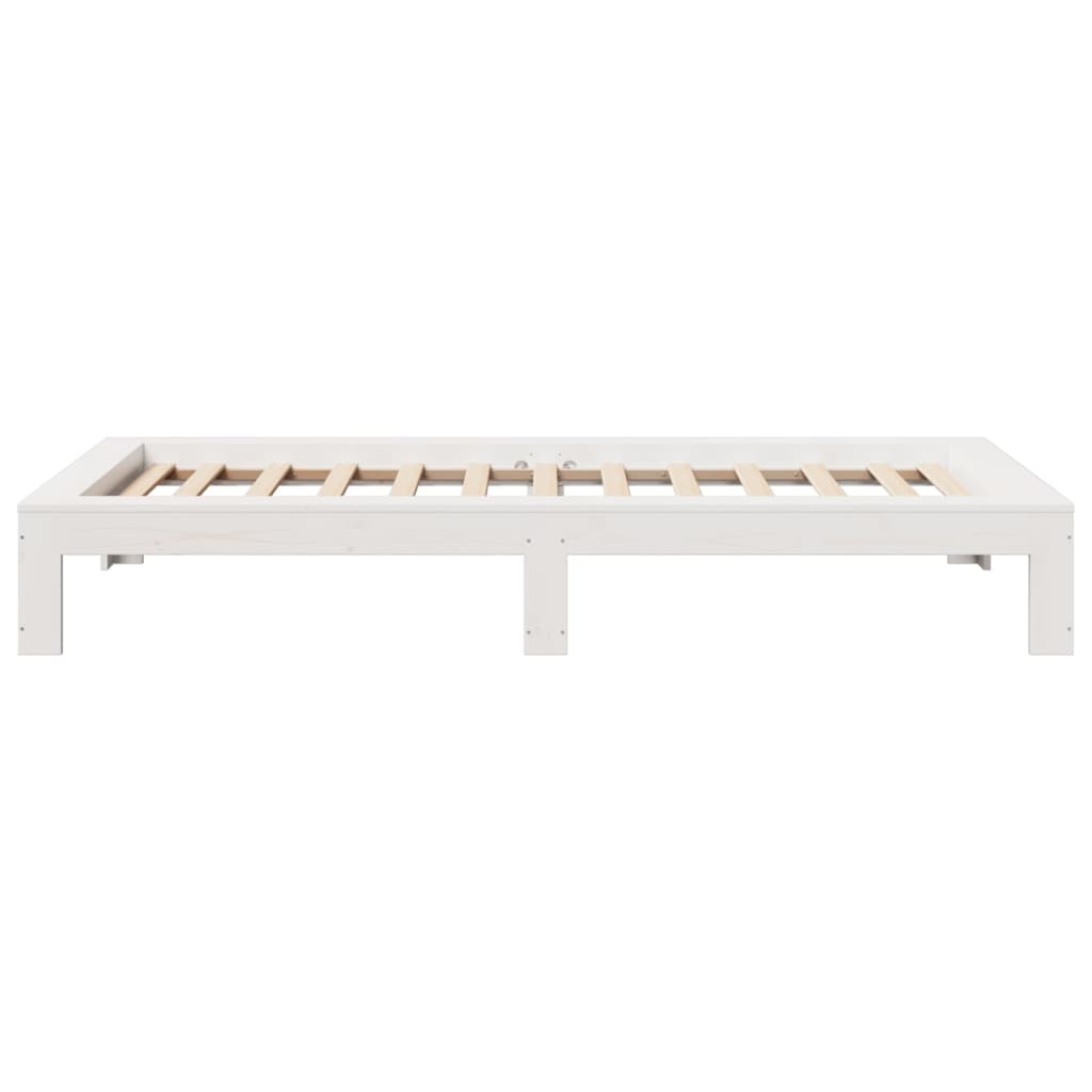Bedframe zonder matras massief grenenhout wit 140x200 cm is nu te koop bij PeponiXL, paradijselijk wonen!