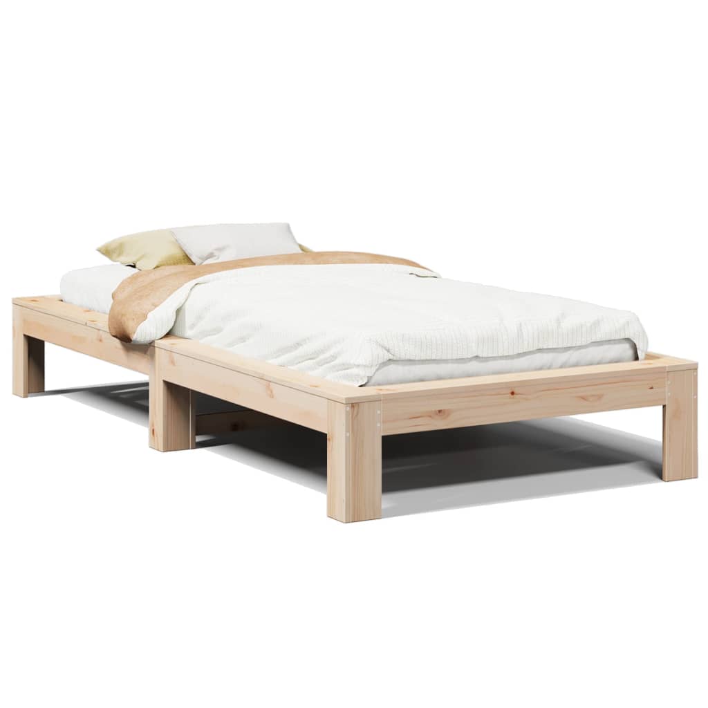 Bedframe zonder matras massief grenenhout 90x200 cm is nu te koop bij PeponiXL, paradijselijk wonen!