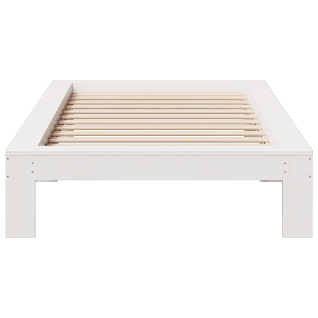 Bedframe zonder matras massief grenenhout wit 90x200 cm is nu te koop bij PeponiXL, paradijselijk wonen!