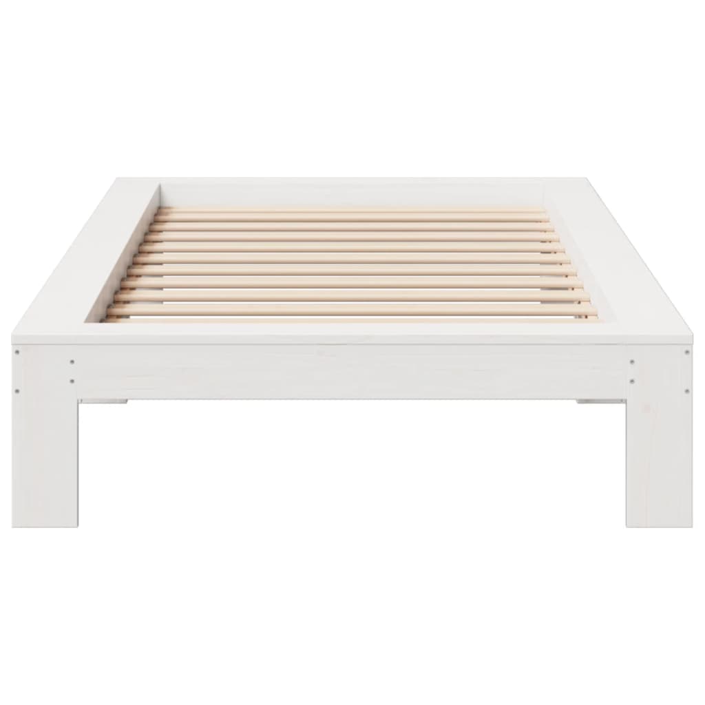 Bedframe zonder matras massief grenenhout wit 90x190 cm is nu te koop bij PeponiXL, paradijselijk wonen!
