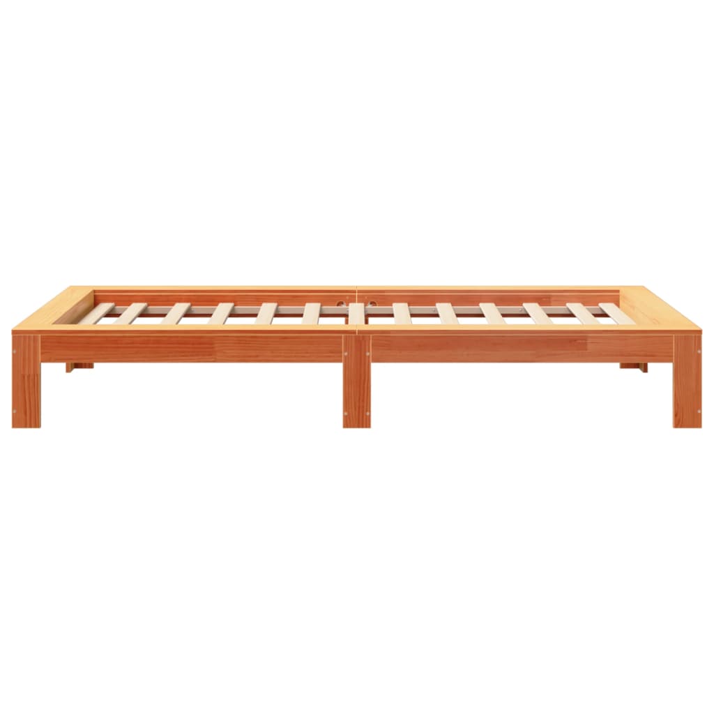 Bedframe zonder matras massief grenenhout wasbruin 90x190 cm is nu te koop bij PeponiXL, paradijselijk wonen!