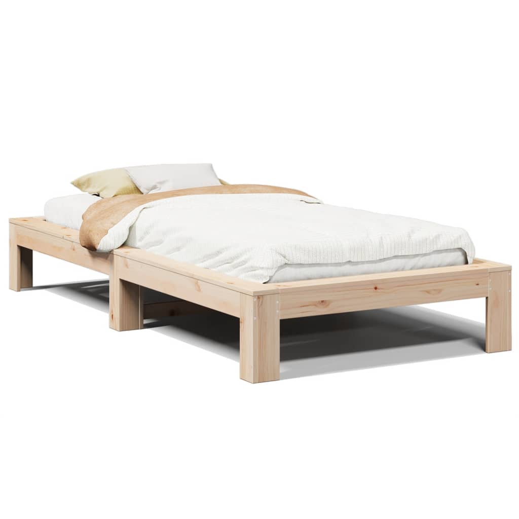 Bedframe zonder matras massief grenenhout 75x190 cm is nu te koop bij PeponiXL, paradijselijk wonen!