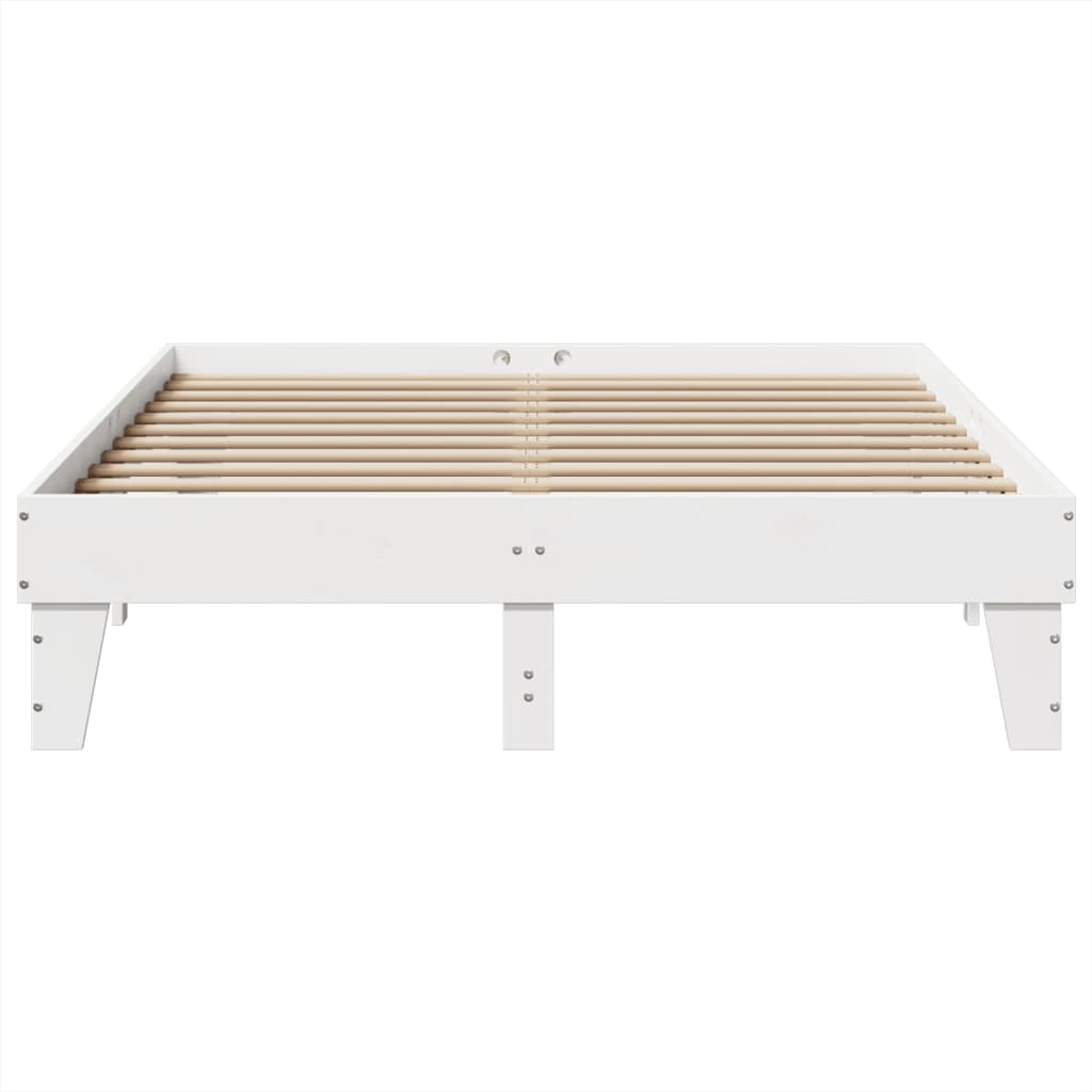 Bedframe zonder matras massief grenenhout wit 160x200 cm is nu te koop bij PeponiXL, paradijselijk wonen!