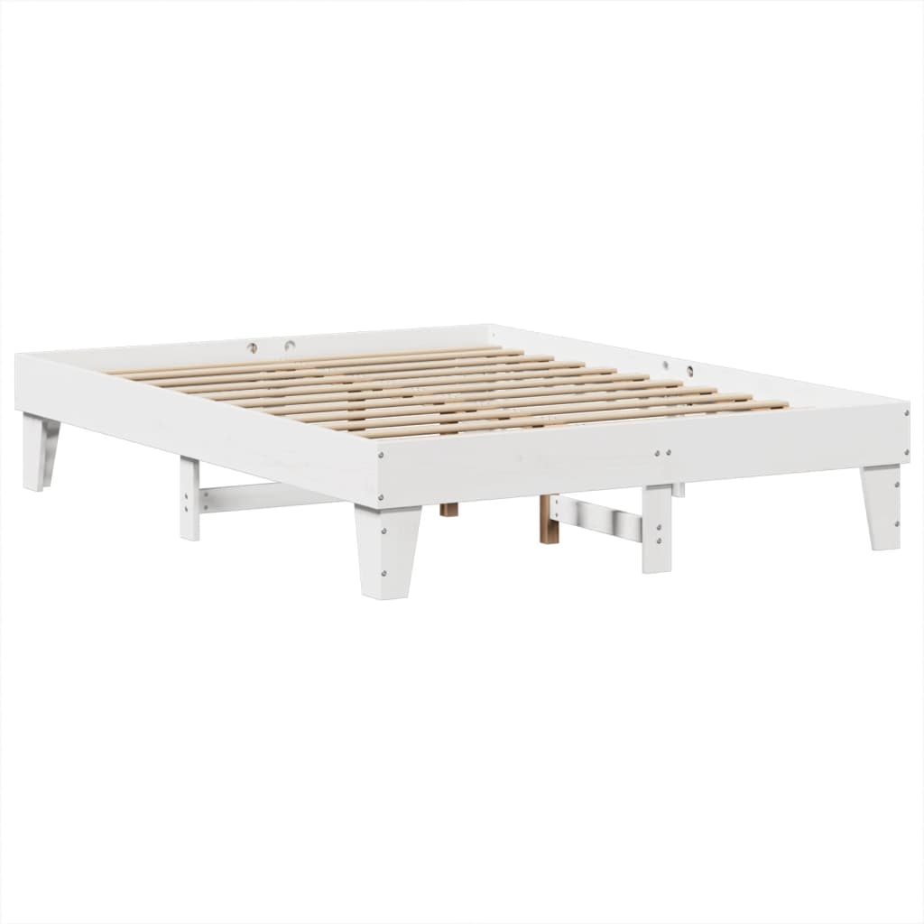 Bedframe zonder matras massief grenenhout wit 160x200 cm is nu te koop bij PeponiXL, paradijselijk wonen!