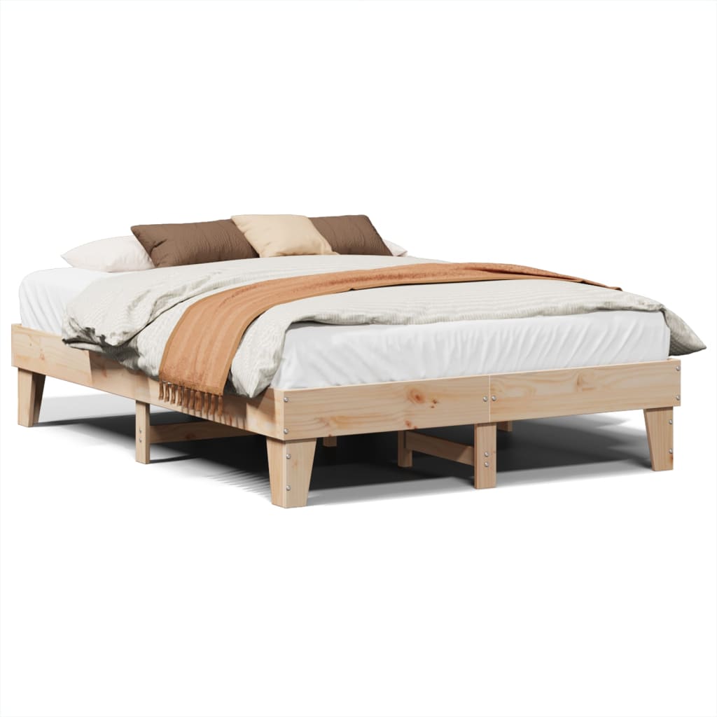 Bedframe zonder matras massief grenenhout 150x200 cm is nu te koop bij PeponiXL, paradijselijk wonen!