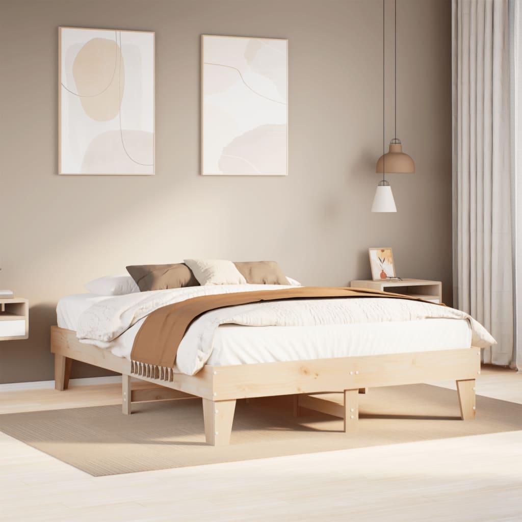 Bedframe zonder matras massief grenenhout 150x200 cm is nu te koop bij PeponiXL, paradijselijk wonen!