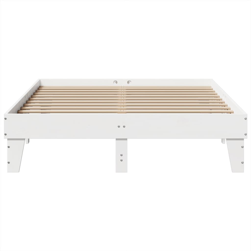 Bedframe zonder matras massief grenenhout wit 150x200 cm is nu te koop bij PeponiXL, paradijselijk wonen!
