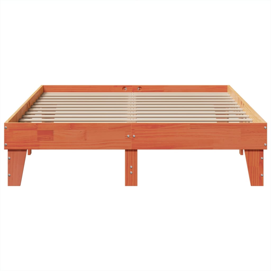 Bedframe zonder matras massief grenenhout wasbruin 150x200 cm is nu te koop bij PeponiXL, paradijselijk wonen!