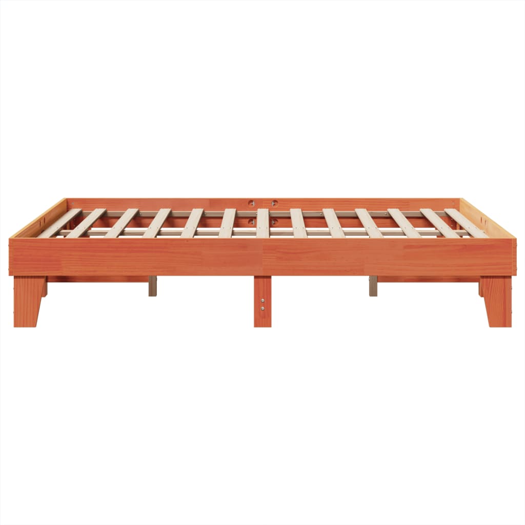 Bedframe zonder matras massief grenenhout wasbruin 150x200 cm is nu te koop bij PeponiXL, paradijselijk wonen!