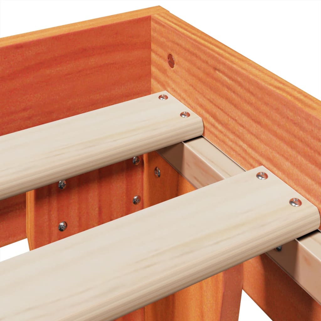 Bedframe zonder matras massief grenenhout wasbruin 150x200 cm is nu te koop bij PeponiXL, paradijselijk wonen!