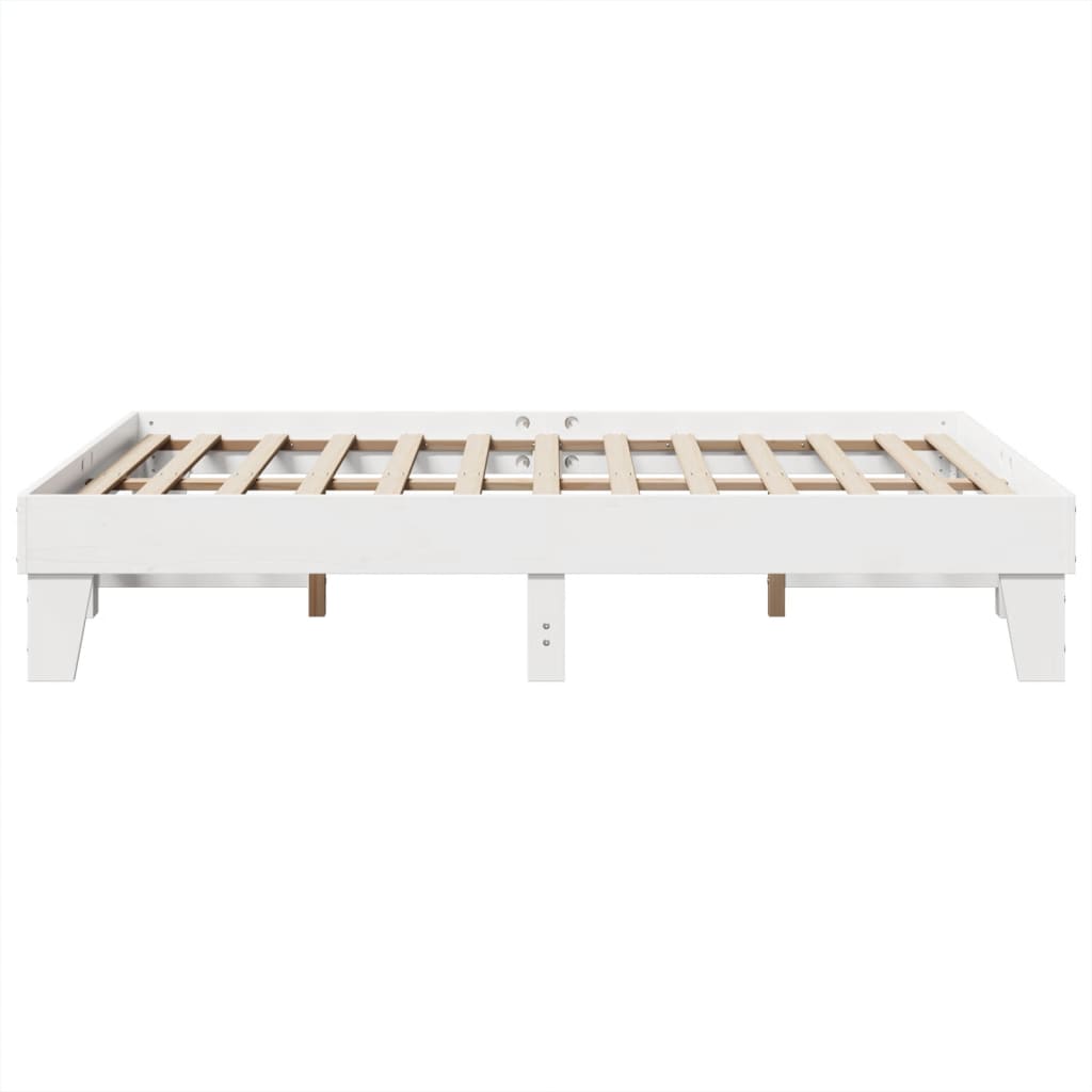 Bedframe zonder matras massief grenenhout wit 140x200 cm is nu te koop bij PeponiXL, paradijselijk wonen!