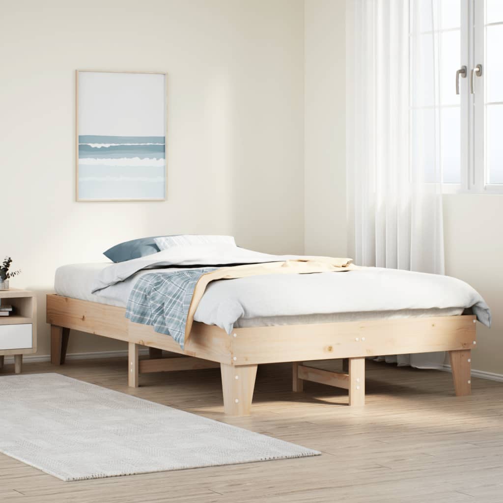 Bedframe zonder matras massief grenenhout 120x200 cm is nu te koop bij PeponiXL, paradijselijk wonen!