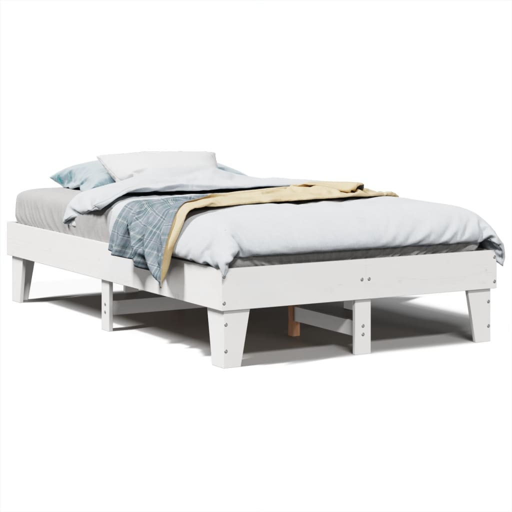 Bedframe zonder matras massief grenenhout wit 120x200 cm is nu te koop bij PeponiXL, paradijselijk wonen!