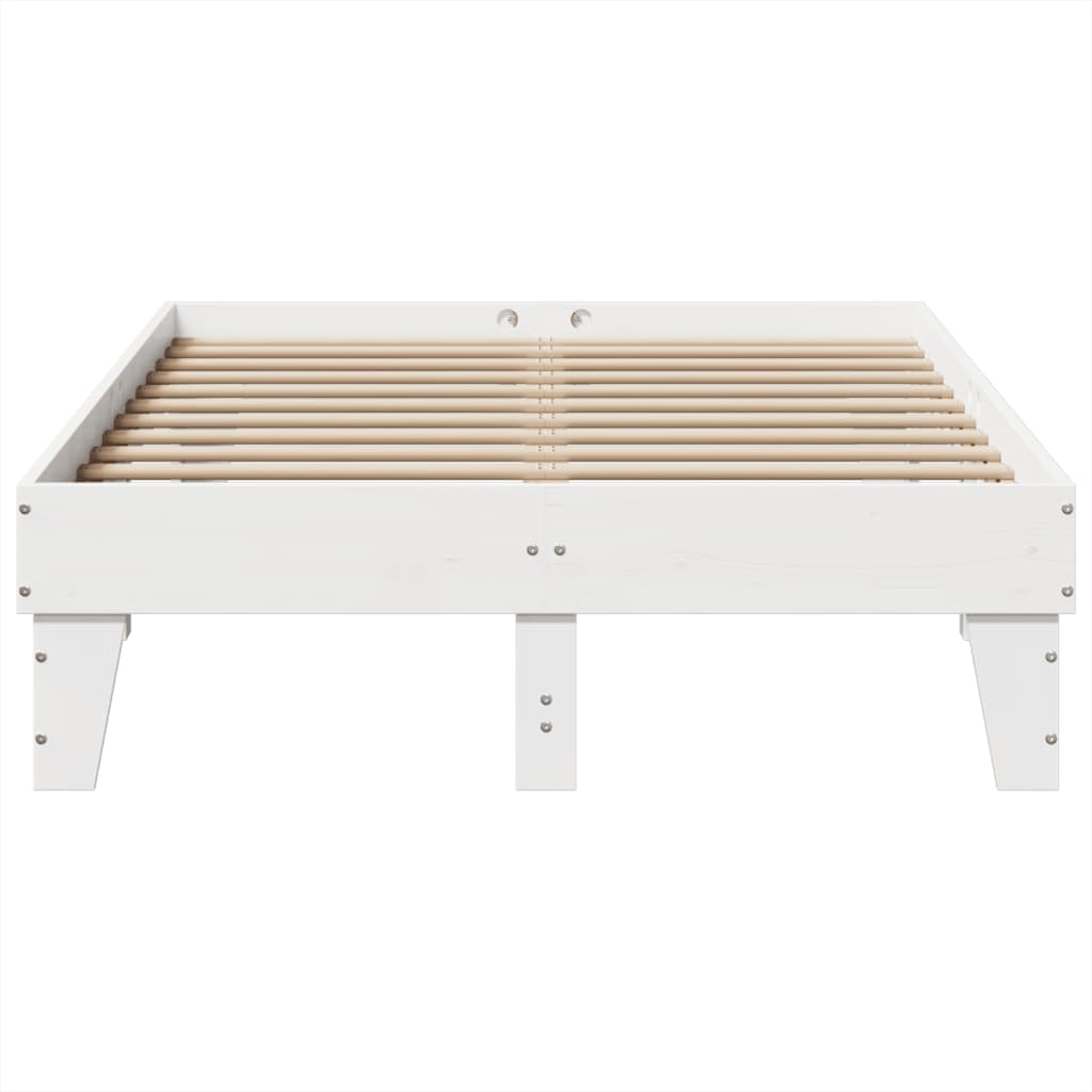 Bedframe zonder matras massief grenenhout wit 120x200 cm is nu te koop bij PeponiXL, paradijselijk wonen!