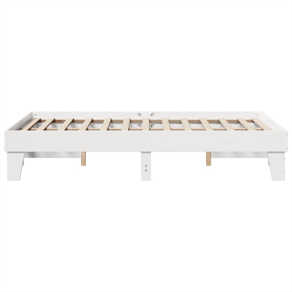 Bedframe zonder matras massief grenenhout wit 120x200 cm is nu te koop bij PeponiXL, paradijselijk wonen!
