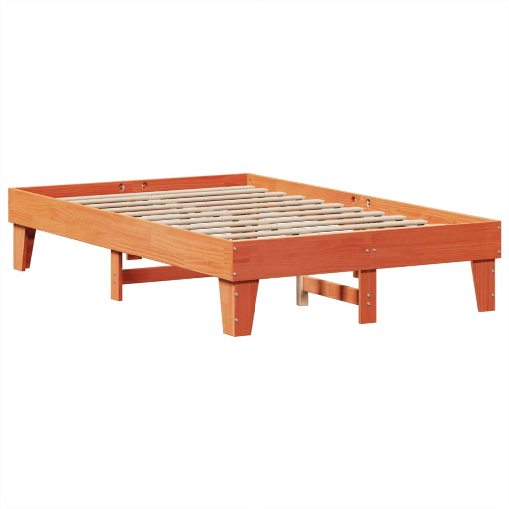 Bedframe zonder matras massief grenenhout wasbruin 120x200 cm is nu te koop bij PeponiXL, paradijselijk wonen!