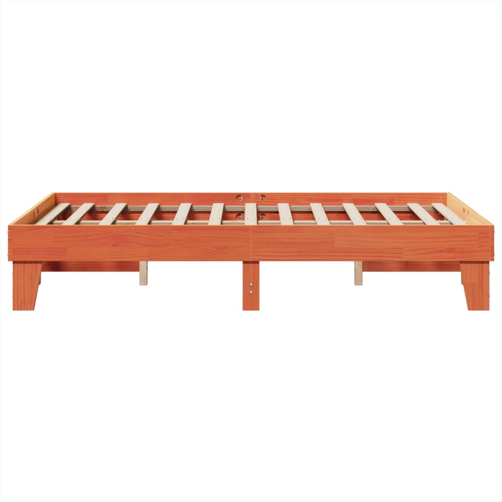 Bedframe zonder matras massief grenenhout wasbruin 120x200 cm is nu te koop bij PeponiXL, paradijselijk wonen!