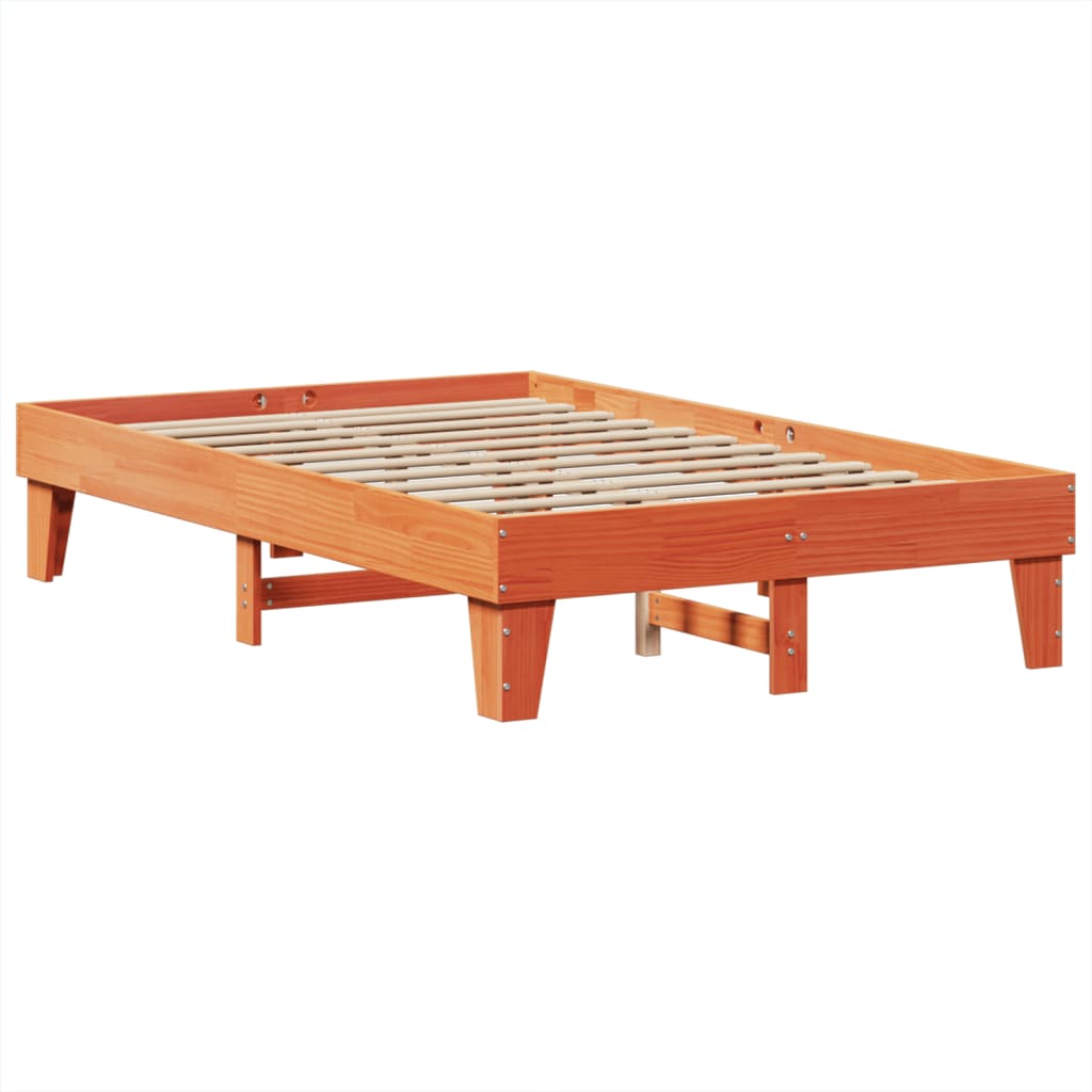 Bedframe zonder matras massief grenenhout wasbruin 120x200 cm is nu te koop bij PeponiXL, paradijselijk wonen!
