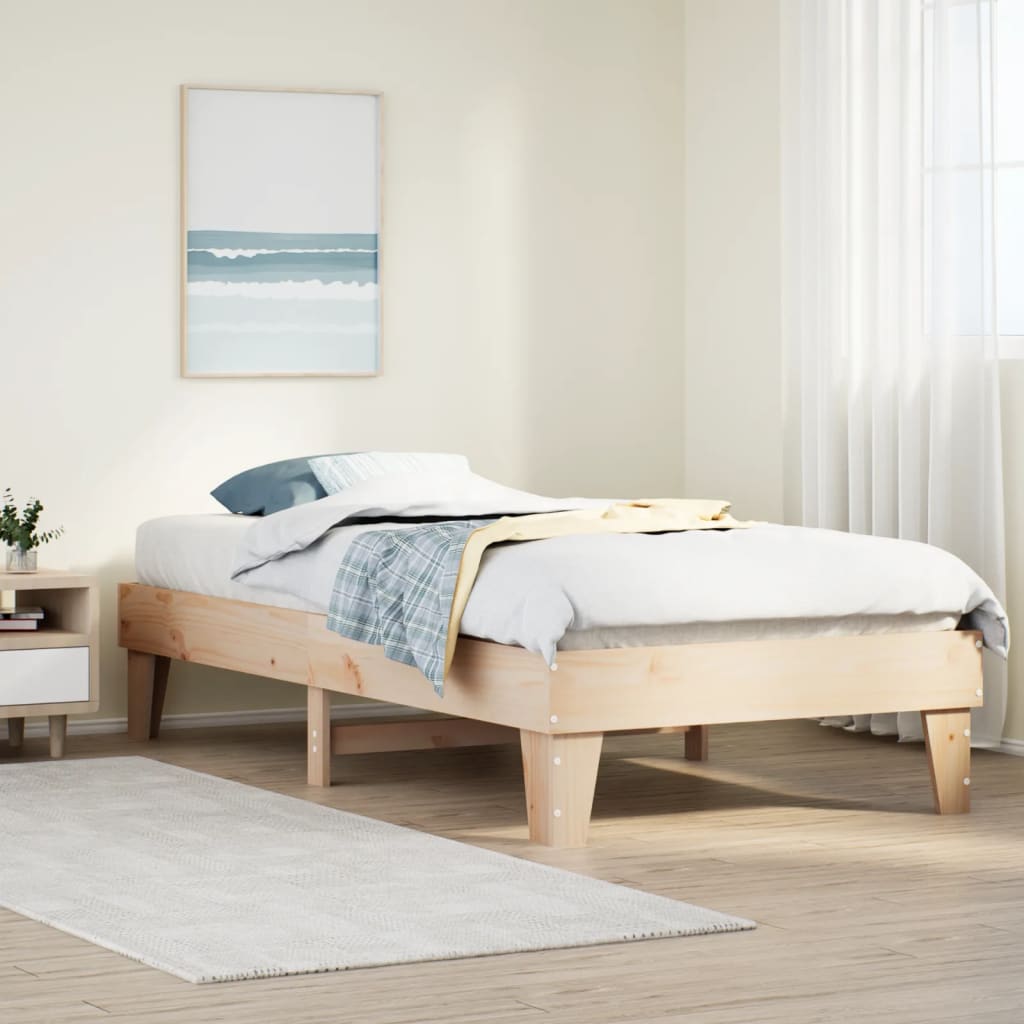 Bedframe zonder matras massief grenenhout 100x200 cm is nu te koop bij PeponiXL, paradijselijk wonen!