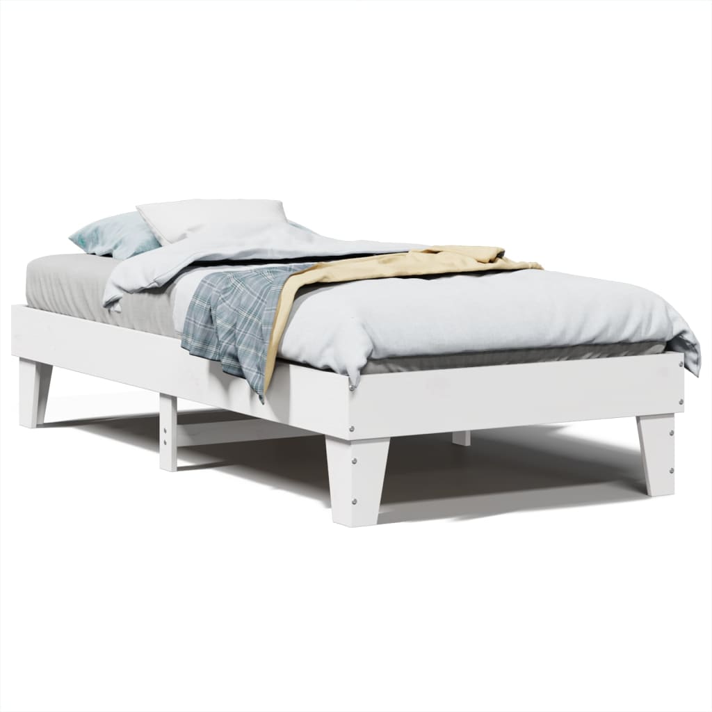Bedframe zonder matras massief grenenhout wit 140x200 cm is nu te koop bij PeponiXL, paradijselijk wonen!