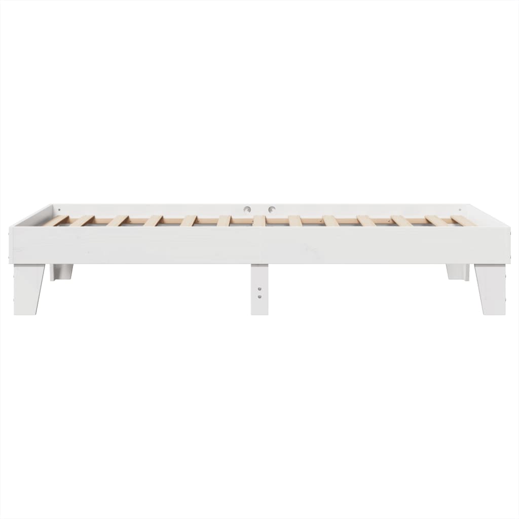 Bedframe zonder matras massief grenenhout wit 140x200 cm is nu te koop bij PeponiXL, paradijselijk wonen!