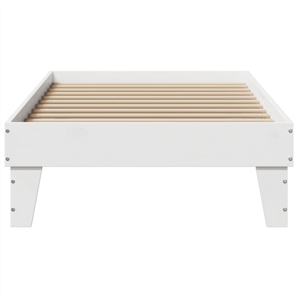 Bedframe zonder matras massief grenenhout wit 90x200 cm is nu te koop bij PeponiXL, paradijselijk wonen!