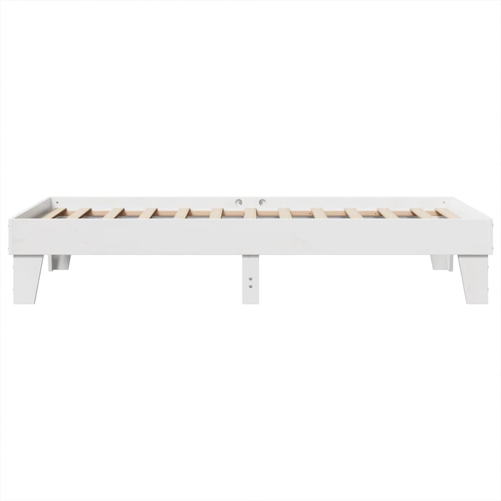 Bedframe zonder matras massief grenenhout wit 90x200 cm is nu te koop bij PeponiXL, paradijselijk wonen!