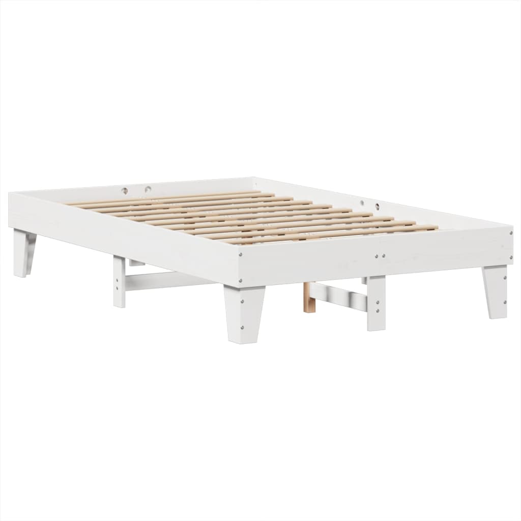 Bedframe zonder matras massief grenenhout wit 120x190 cm is nu te koop bij PeponiXL, paradijselijk wonen!